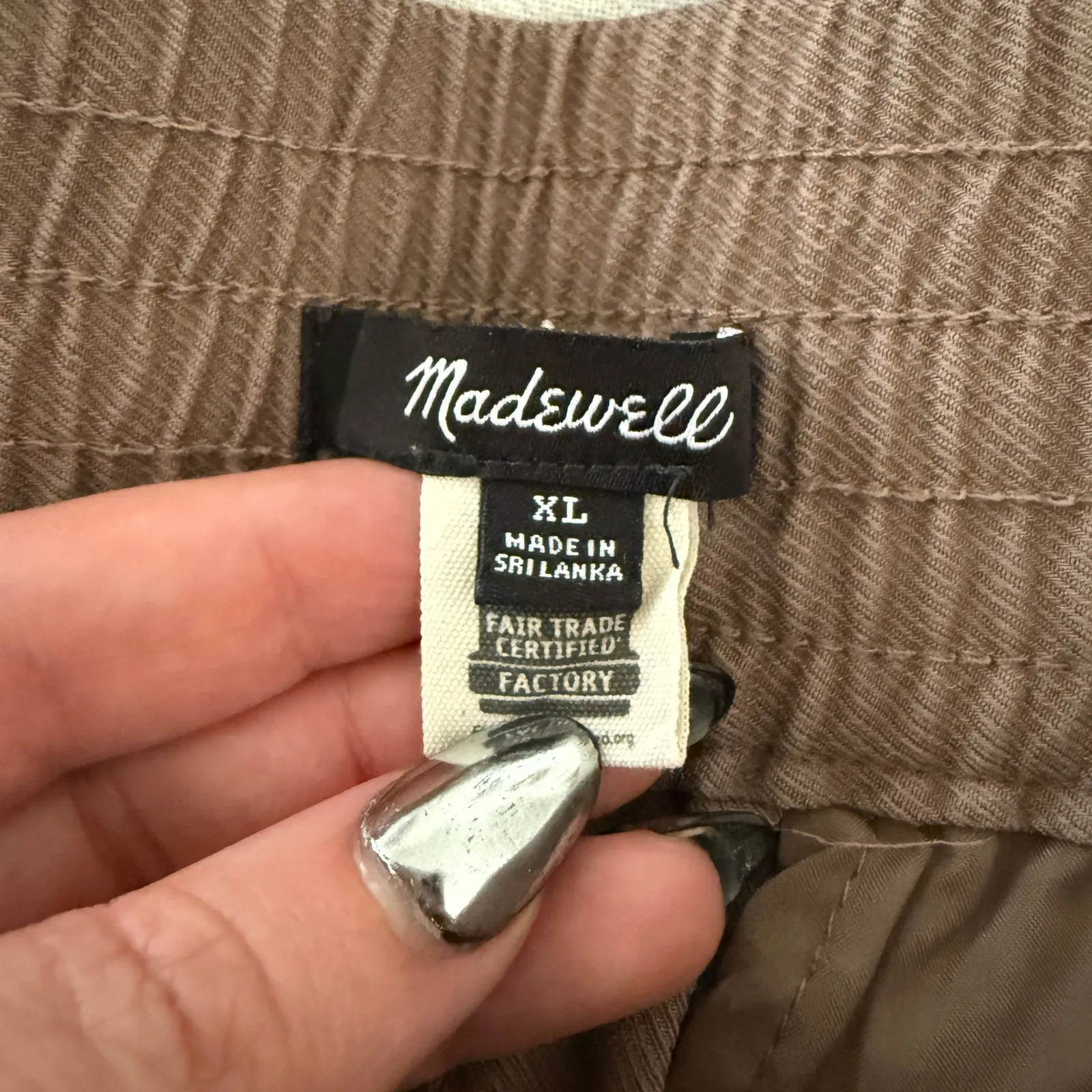 MADEWELL | Taupe Pull-On Carley Wide-Leg Pants in Softdrape | Size Extra Large - Image 7