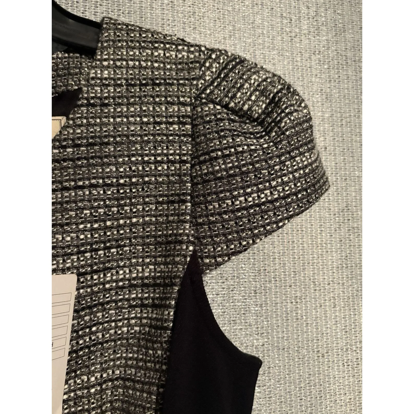 Anthropologie NWT Sheath Dress Size 6 Short Sleeve Textured Neutral - Image 7