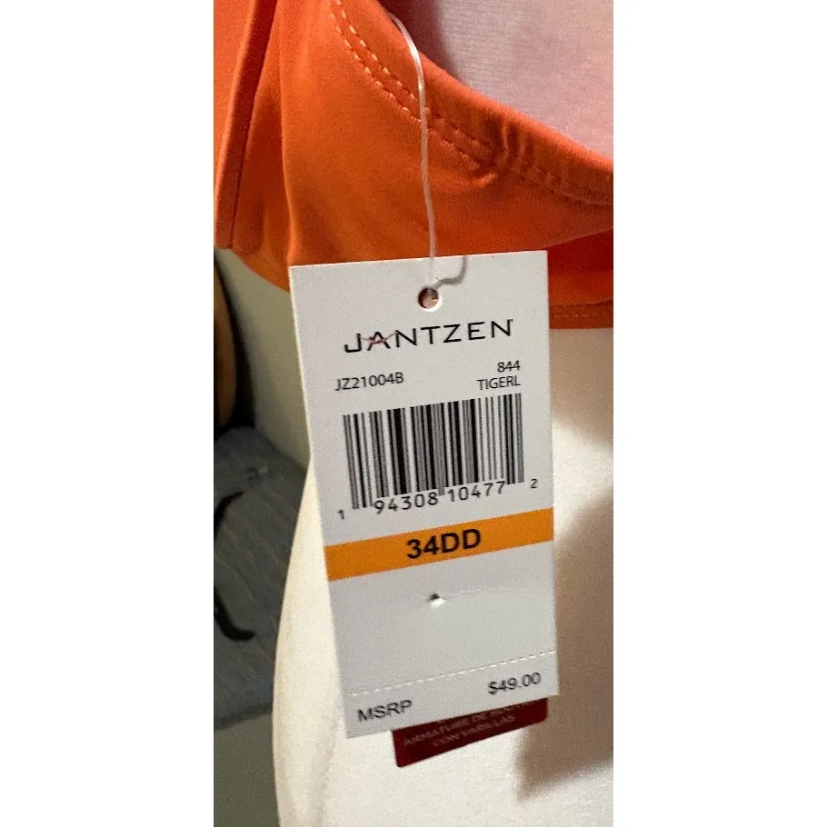Jantzen Coral Underwire Bikini Top - Size 34DD - New - Image 3