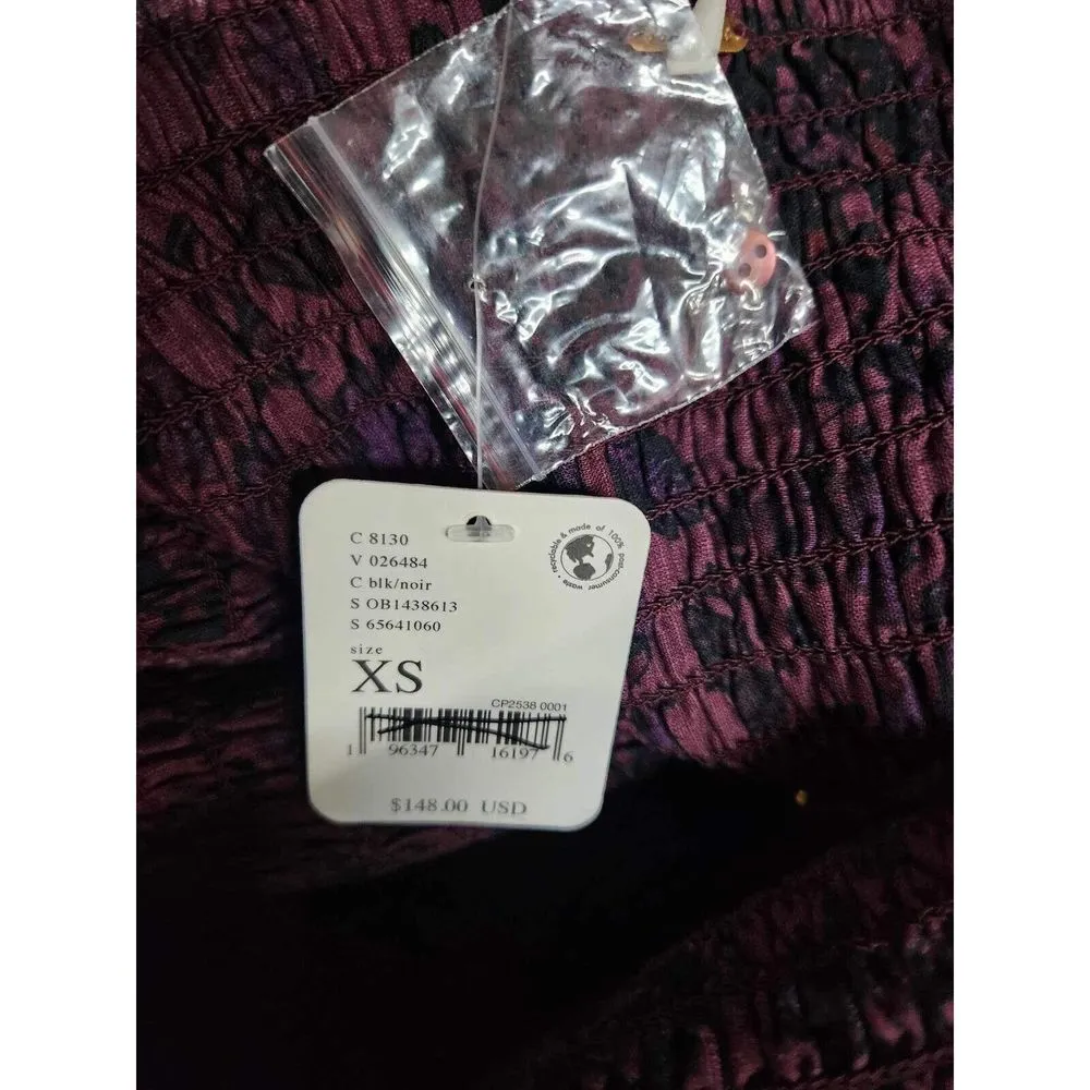 Free People Smock It To Me shirred Mini Dress Size XS. B-5 - Image 7