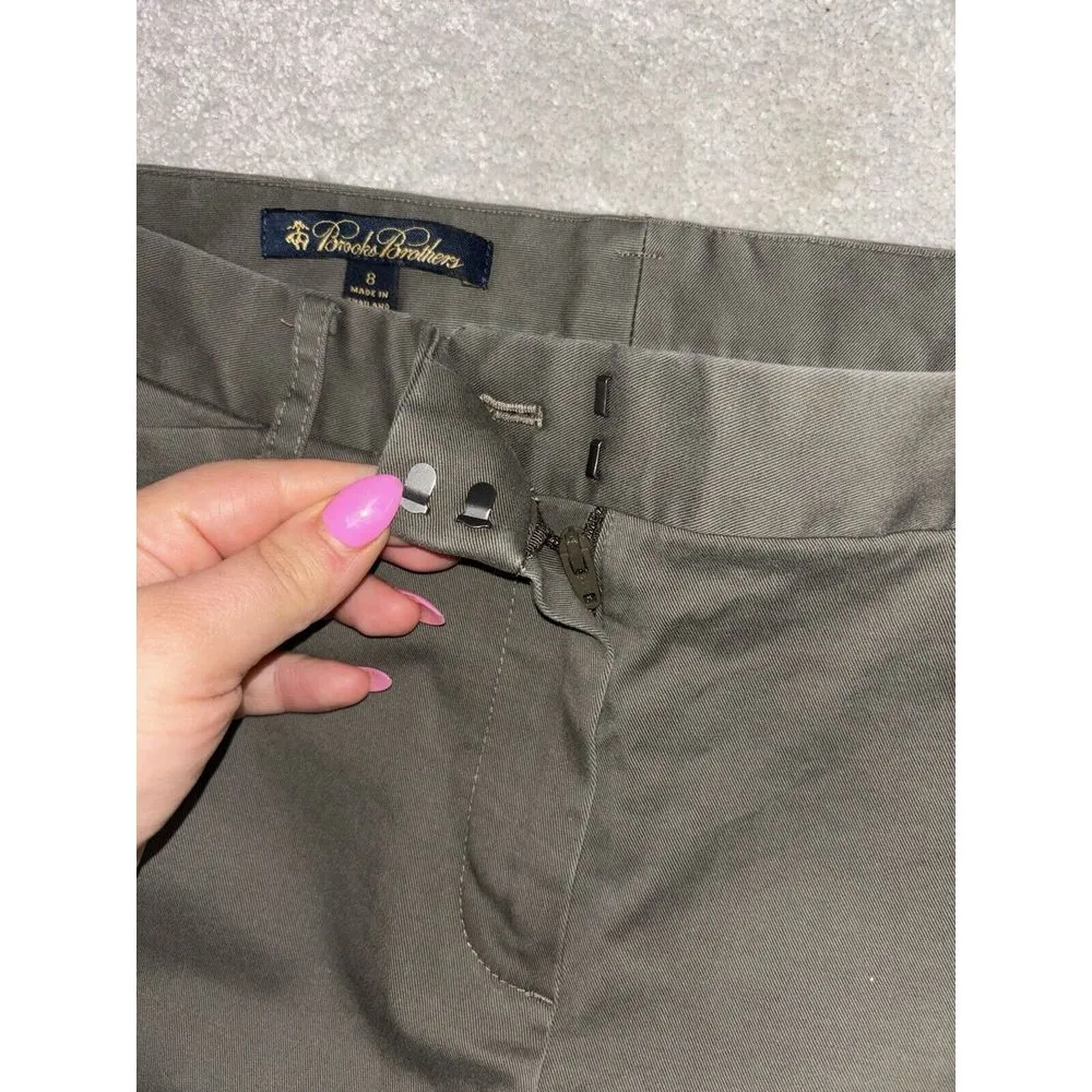 Women's Brooks Brothers Pants Green Size 8 Trouser Dress Pant‎ - Image 7