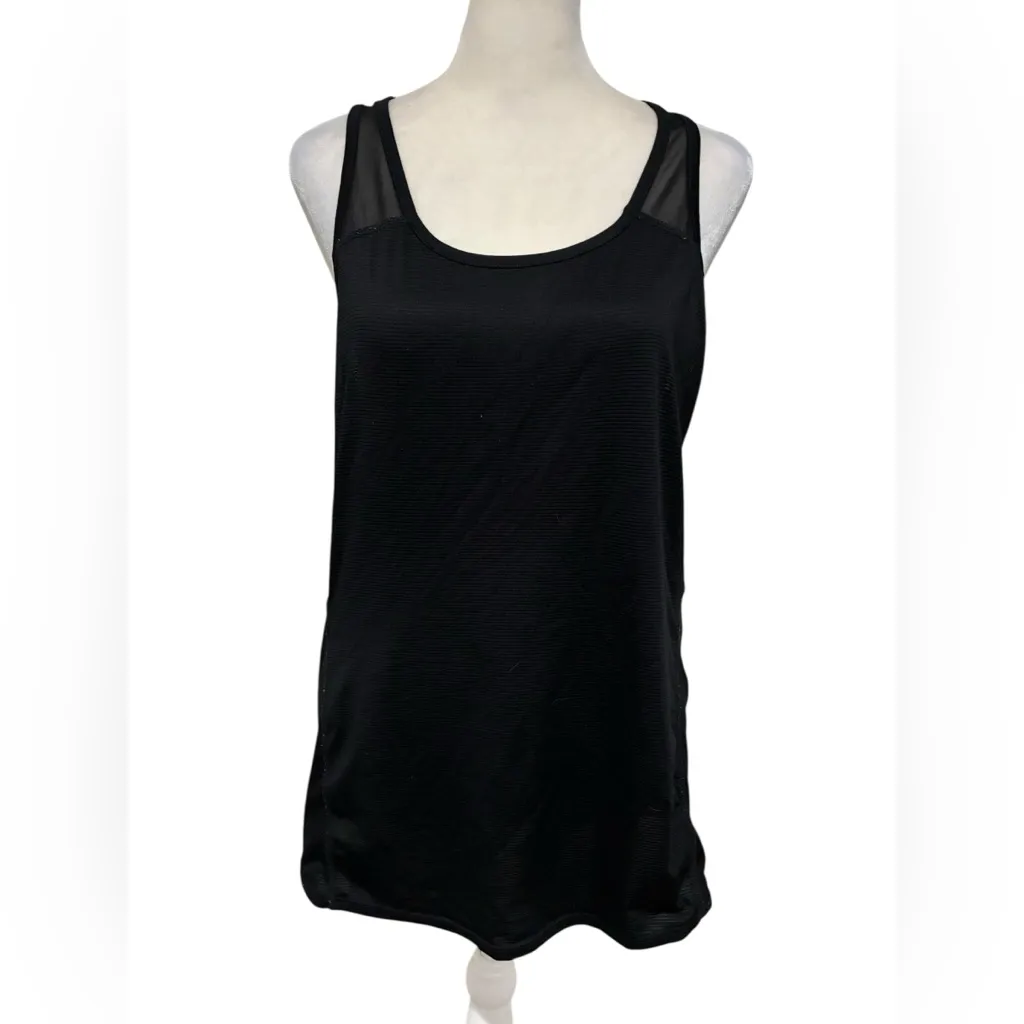 Danskin Women's Black Mesh Tank Top Size Medium - Image 6