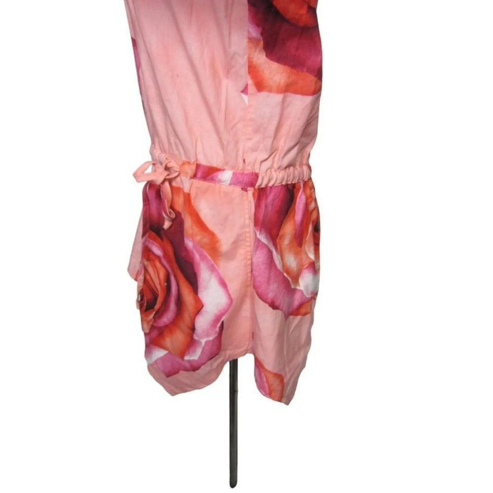 Koi by Kathy Peterson Pink Floral Cotton Top Cottagecore Scrub Style M Size M - Image 4