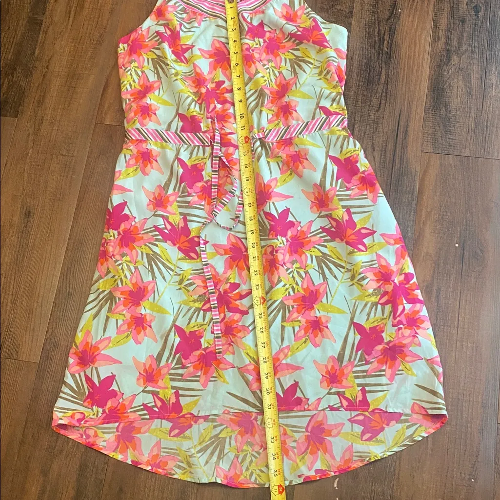 Merona Floral Midi Dress - Pink and Green - Image 9