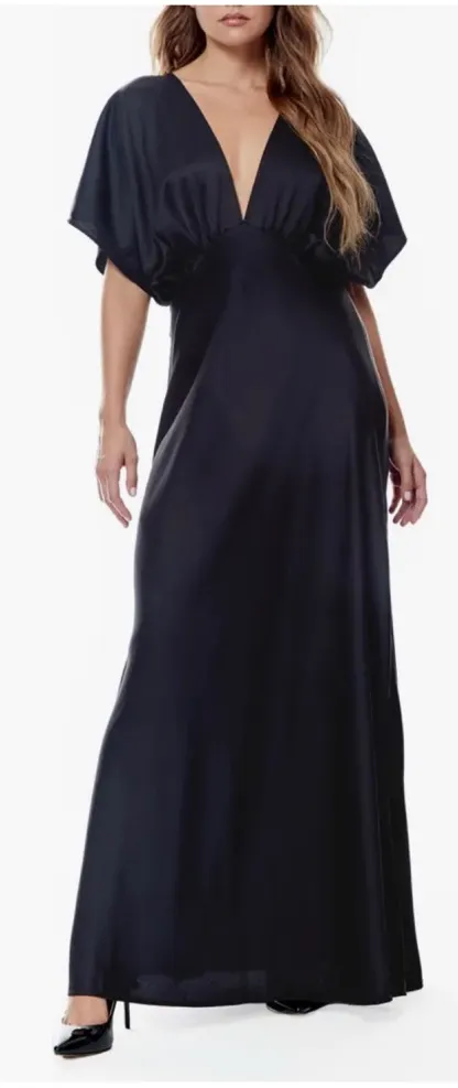 white christmas dresses For Love & Lemons Val Maxi Dress Black  blueandcream