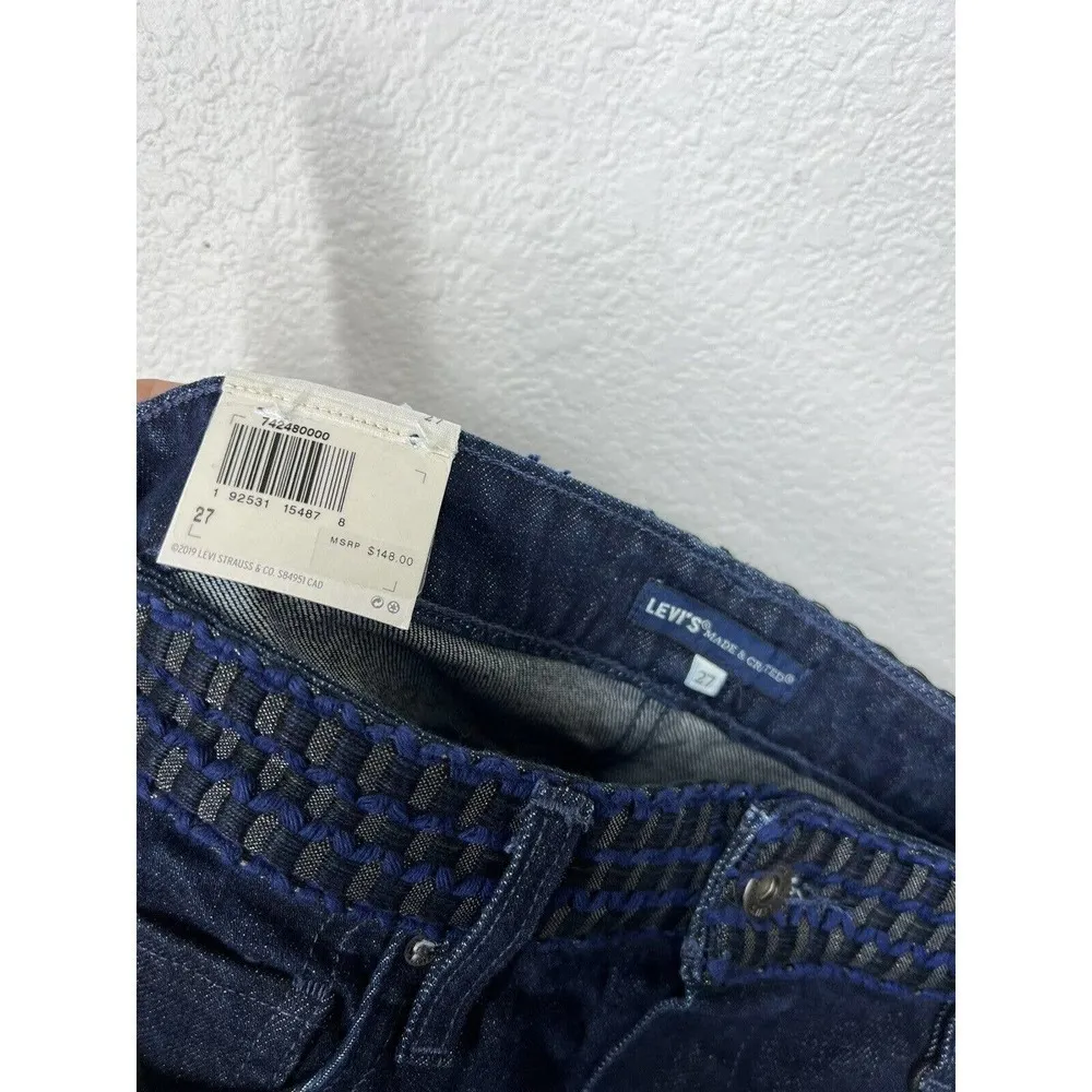 Levis Made & Crafted Button Front High Rise Denim Skirt Size 27 Handloom - Image 6