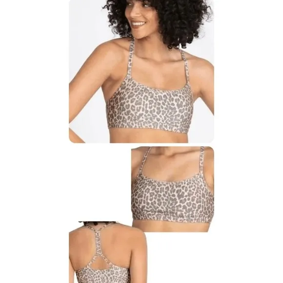 Johnny Was size Small Calme Life in Balance Endurance Leopard Print Sports Bra - Image 2