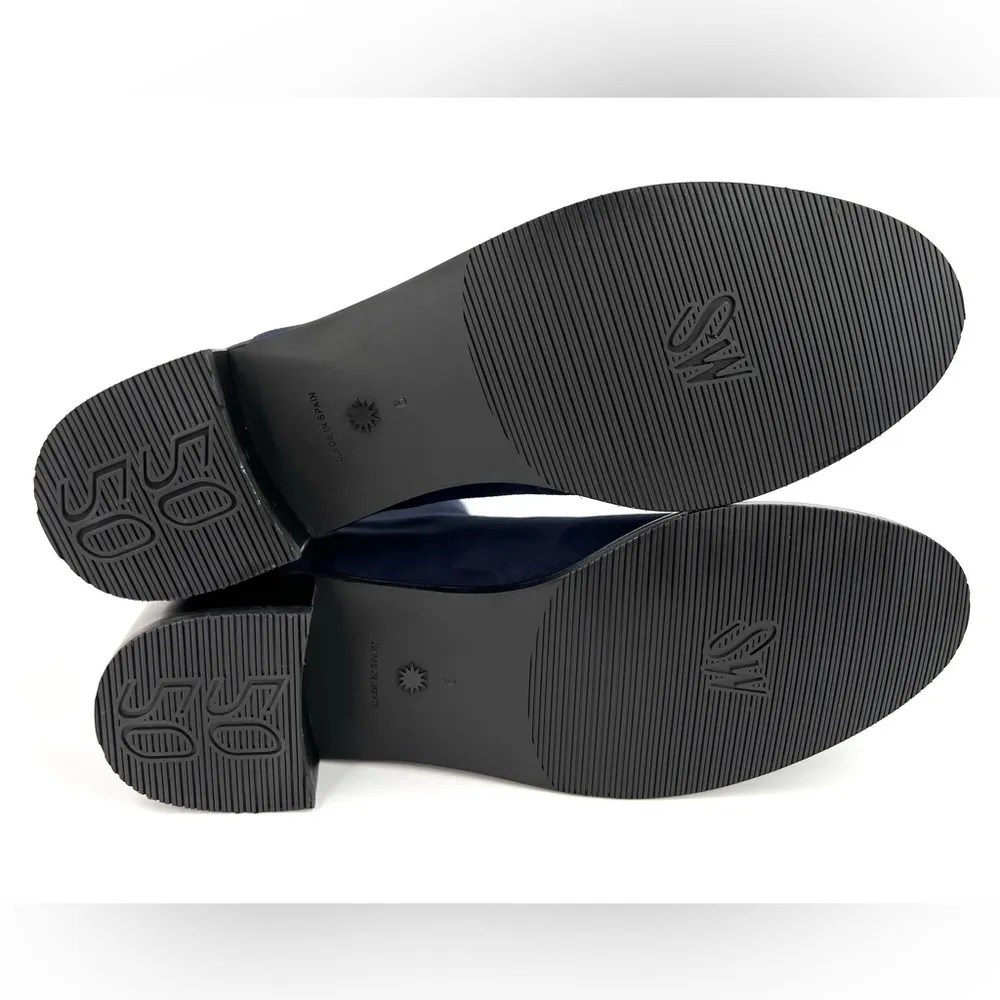 STUART WEITZMAN Easy On Easyon Reserve Navy Suede Ankle Boots US 6 - EU 36.5 - Image 6