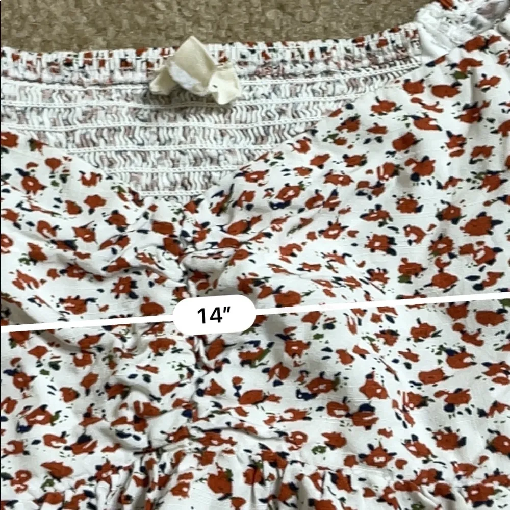 LA Hearts floral sweetheart neck tunic blouse - Image 5