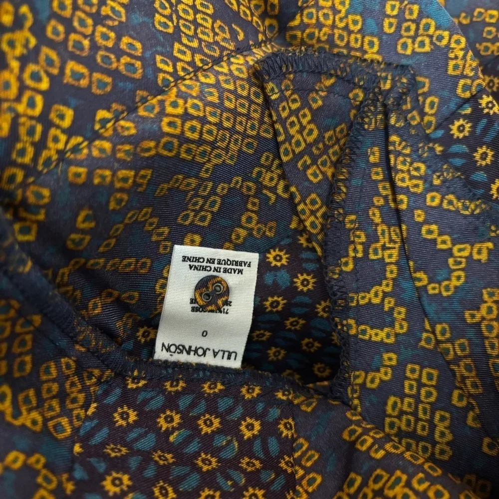 ULLA JOHNSON Emilia Mini Dress Floral Silk Size 0 Long Sleeve Hemlock Printed - Image 9