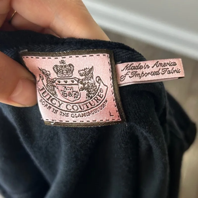 juicy tracksuit black mcbling size l jacket and size m pants - Image 3