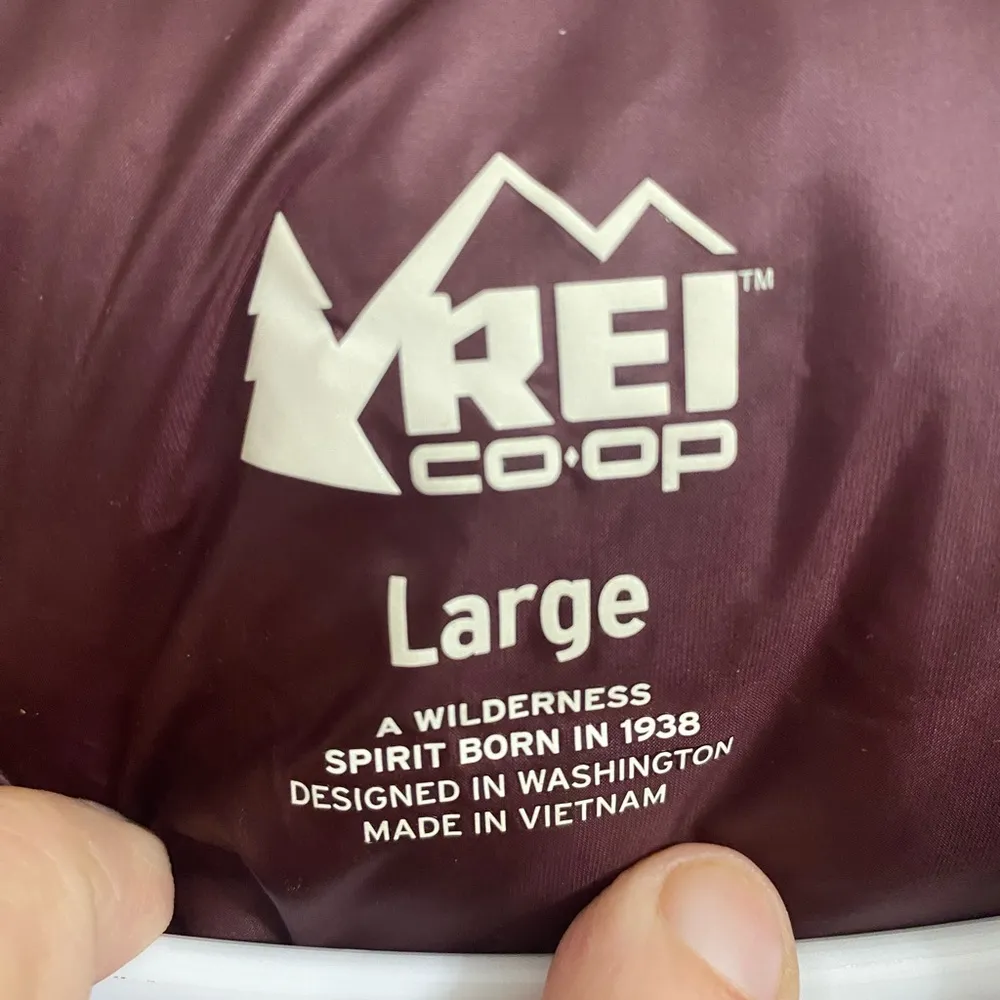 REI COOP puffer blue purple women’s Latge nylon & down Size L - Image 3