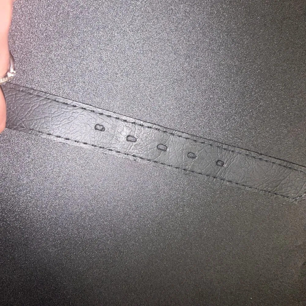 Brown Textured Faux Leather Gold - Image 8