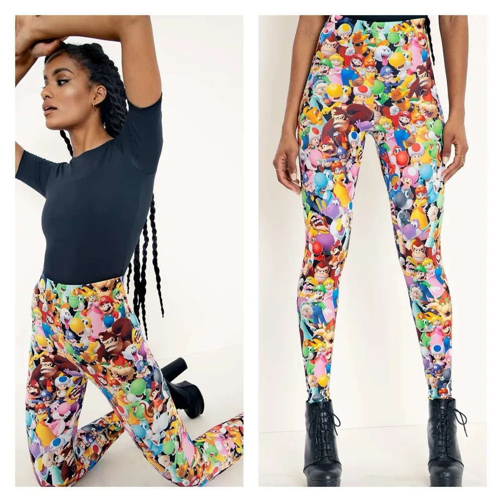 Super Mario All Stars High Waist HWMF Leggings Blackmilk XS - Image 4