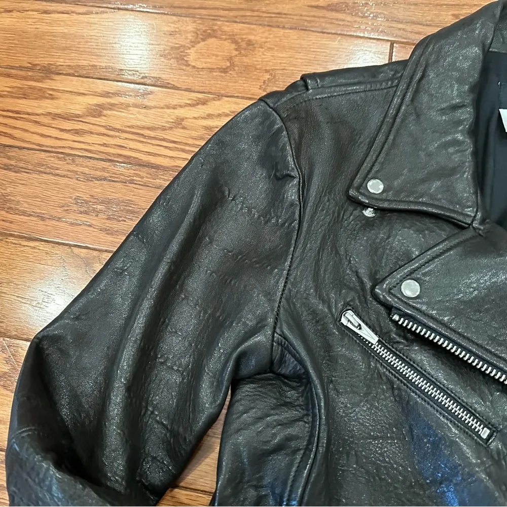Reformation Veda Bad Leather Jacket Medium M - Image 4