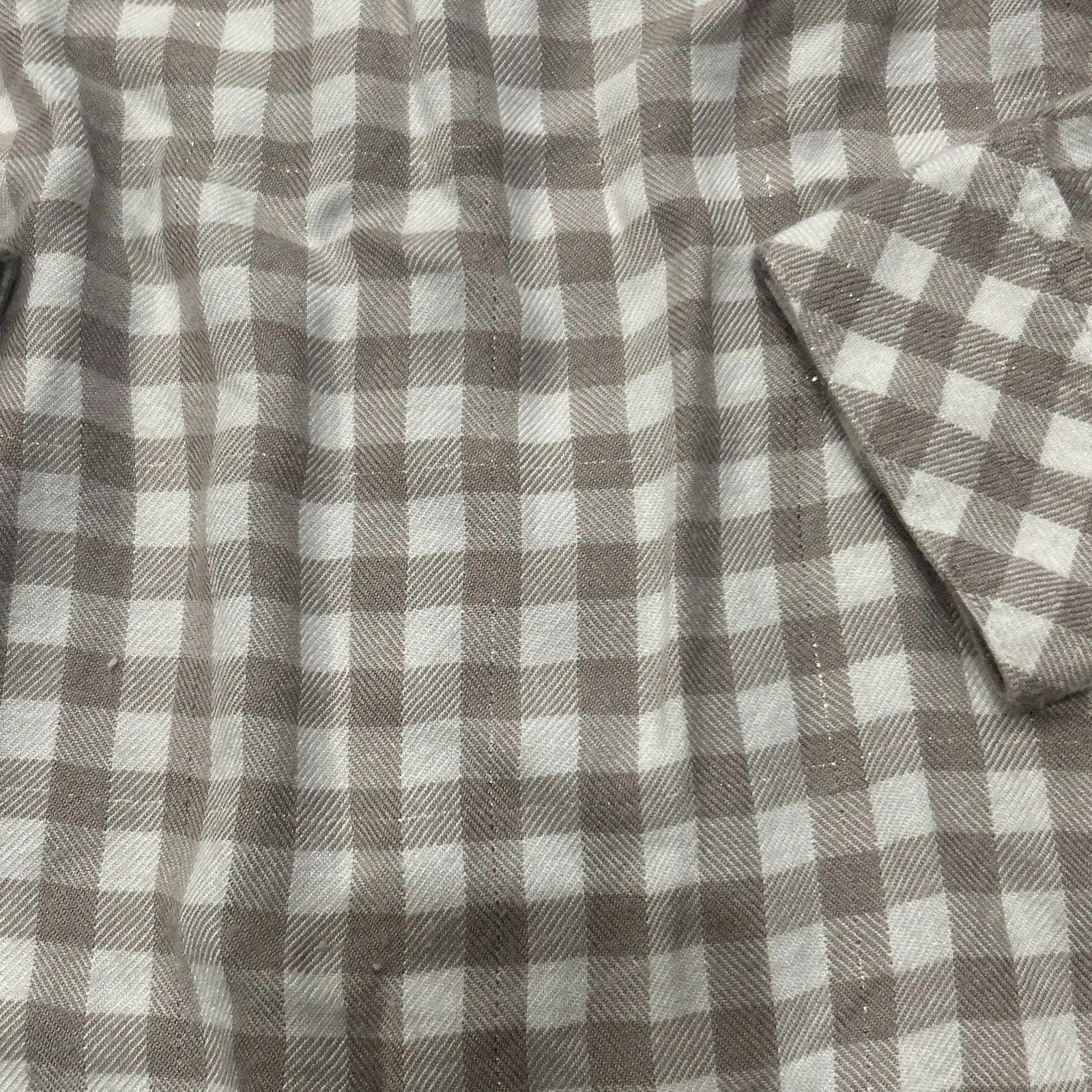 Rails Shirt Womens XS Plaid Flannel Button Down Hunter Long Sleeve Cream Tan - Image 8