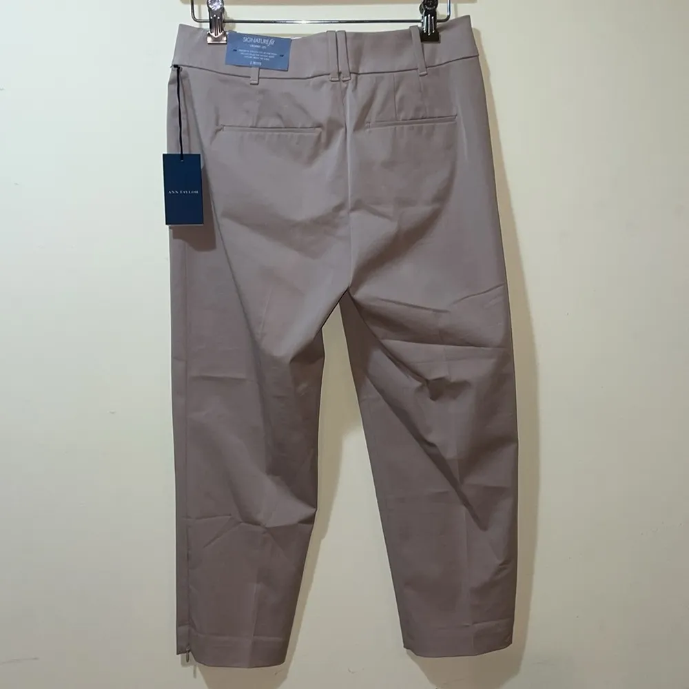 Womens New Ann Taylor Signature Fit Cropped Leg Relaxed Fit Dress Pants - Image 6