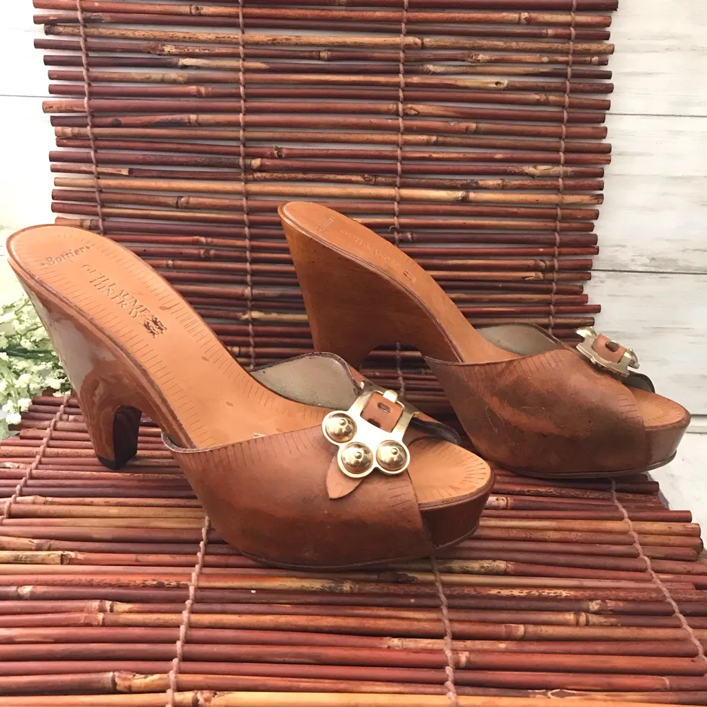 Guillaume Hinfray Stunning Shoes Size 40 Brown - Image 5