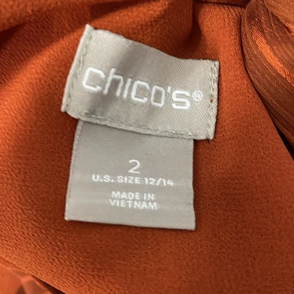 Chico’s Shadow-Stripe Removable Scarf Blouse - Image 7