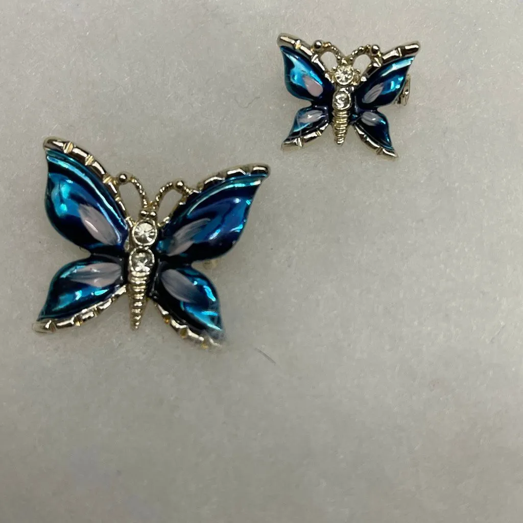 Vintage butterfly scatter pins. Hand painted Blue - Image 2
