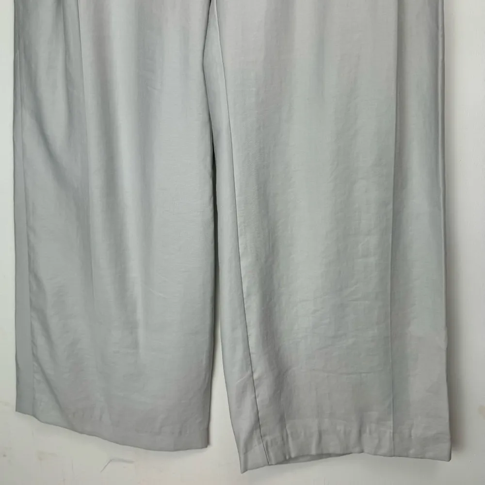 NWOT Zara High Rise Trouser Pants Sz Small Grey Wide Leg - Image 9
