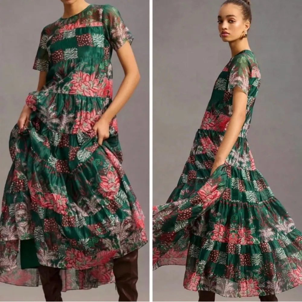 Anthropologie floral patch work dress. S - Image 2