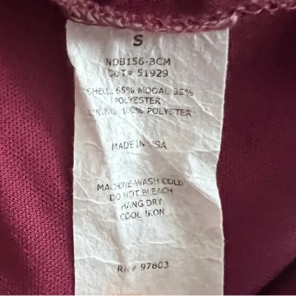 Mauve Long sleeve cross vneck choker dress size small - Image 4