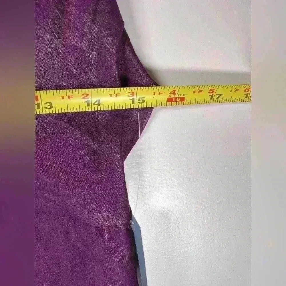 London Times Shimmering Purple Tiered Chiffon Sheath Dress Women’s Size 8 - Image 13