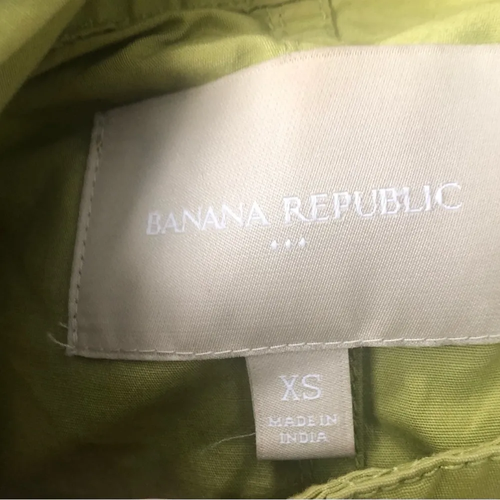Banana Republic Shirty Hoodie Jacket Sz. XS Full Zip/Snap Apple Green Casual - Image 7