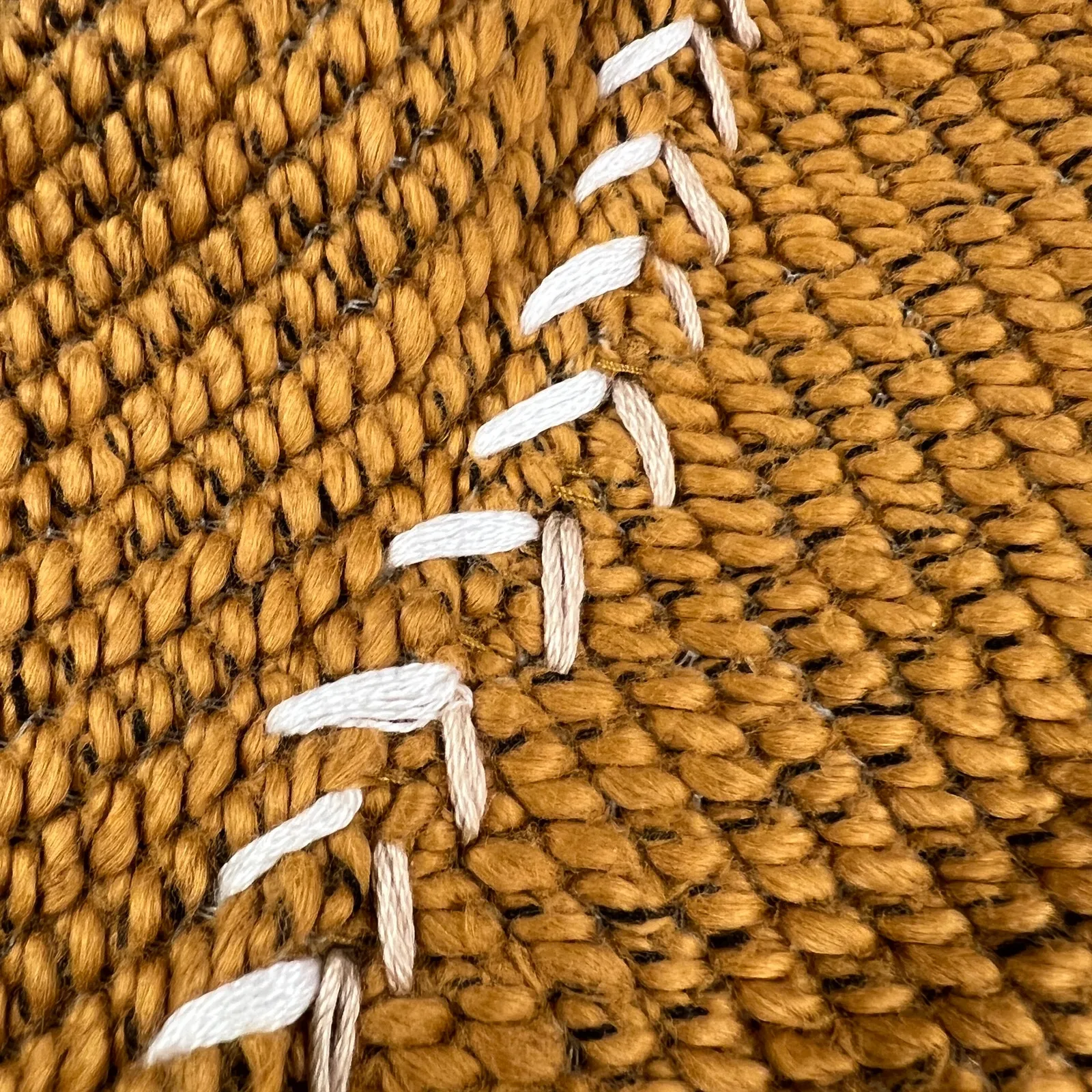 Free People Pumpkin Knit Oversized Hoodie Drug Rug Baseball Stitch Size L - Image 8