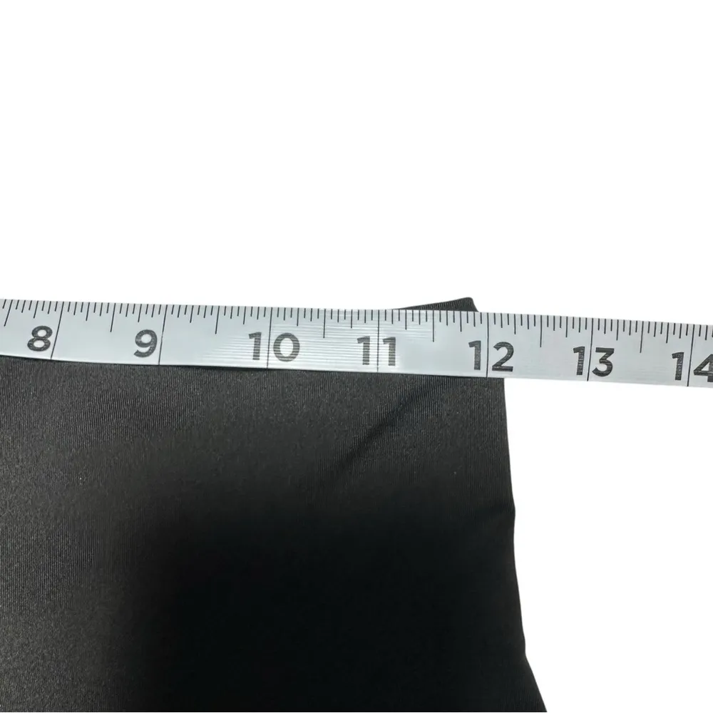 Black Athletic Athleisure Workout Gym Shorts Double Layer Mesh Spandex Small - Image 7