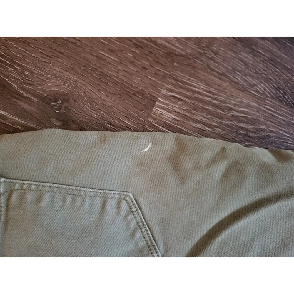 Old Navy Mid Rise Size 2 Distressed Skinny Jeans Olive Green - Image 3