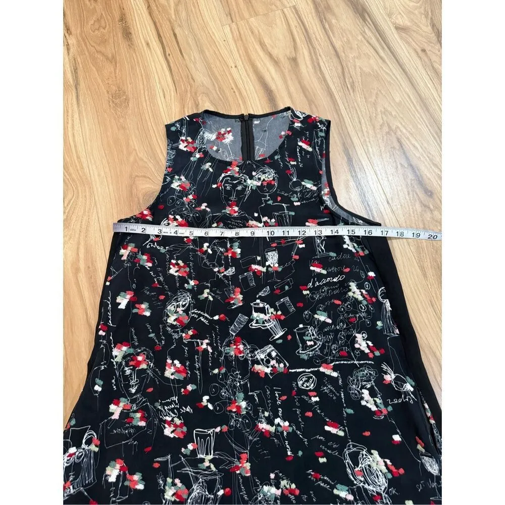 Miao Ran Printed & Embroidered Dress in Black fit XS/S - Image 8