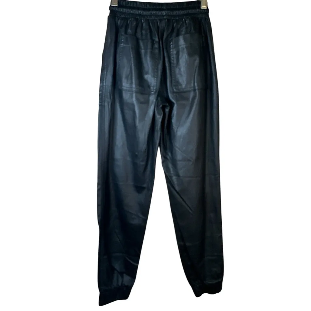 BLANKNYC Faux Leather Jogger in Black Widow 24 Womens Vegan Pants - Image 7