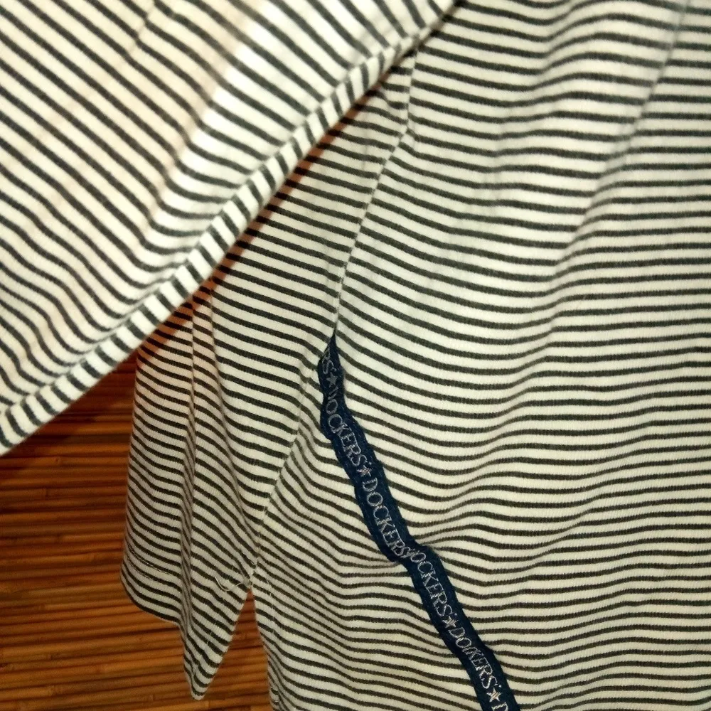 Docker's MP Navy White Striped Top Petite - Image 4