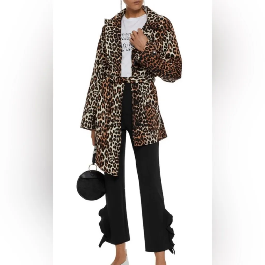 Opening Ceremony Women’s‎ High Waist Ruffle Leg Black Trouser Dress Pant Size 12 - Image 4