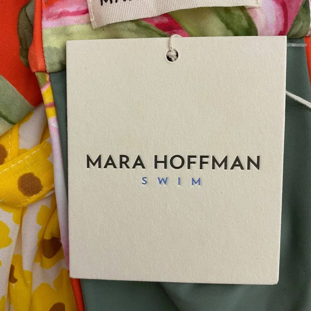 Mara Hoffman‎ Abigail Bandeau Bikini Top Red Floral - Image 9