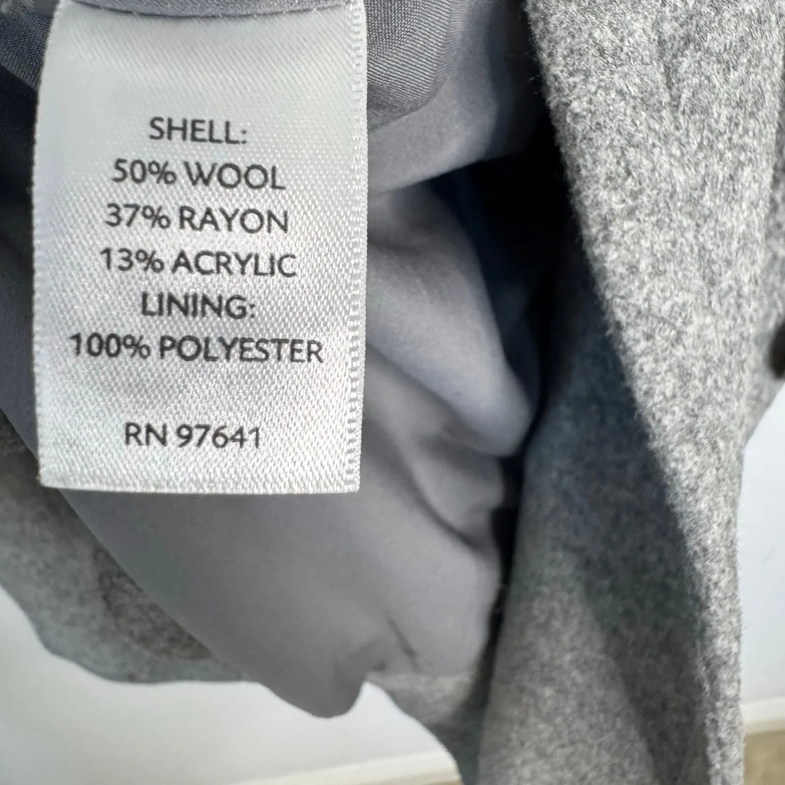 J.Jill Wool Blend Lined Pocket Single Breasted Coat, Jacket Gray Womens Size XL - Image 12