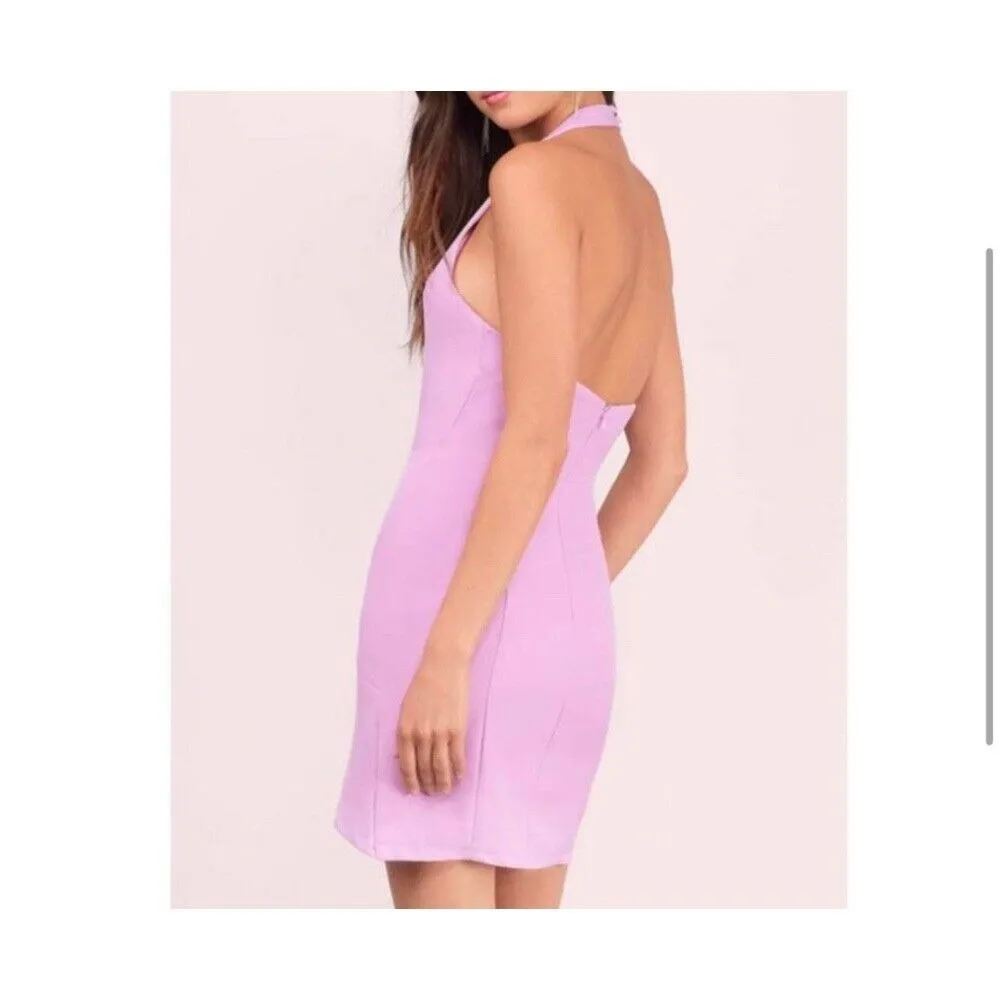 Tobi Halter Mini Dress Lavender Purple Sleeveless Party Cocktail Dress Size‎ L - Image 2