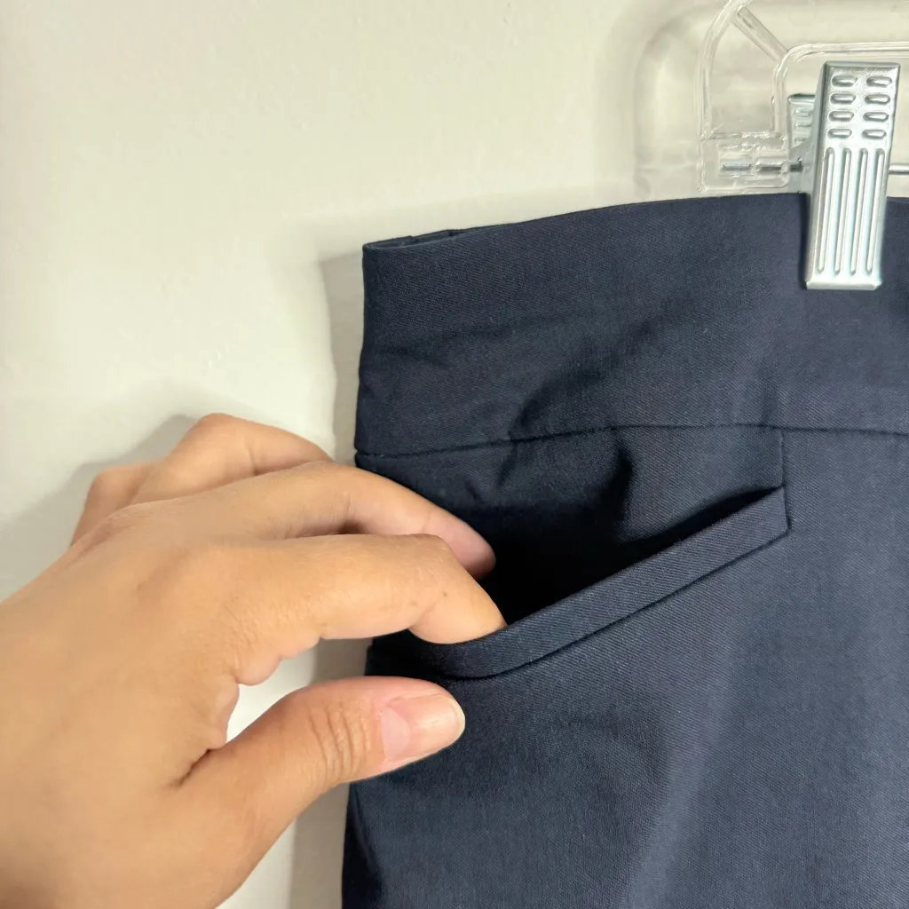 NWT Chico’s Brigitte Pull-On Slim Cropped Pants In Navy Size 16‎ Chico’s Size 3 - Image 9