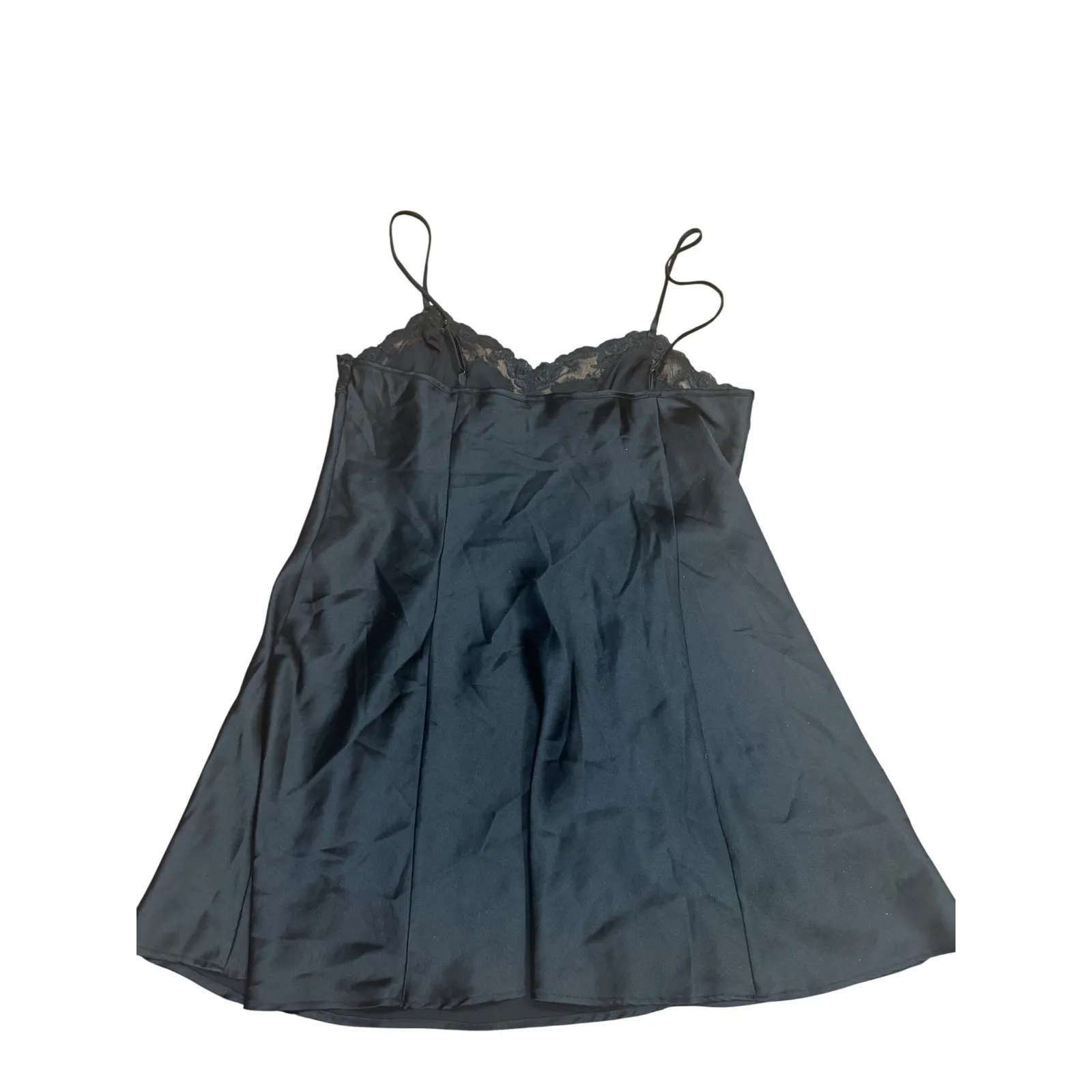 Victoria's Secret Black Lace Trim Slip Dress Lingerie Size Medium - Image 2