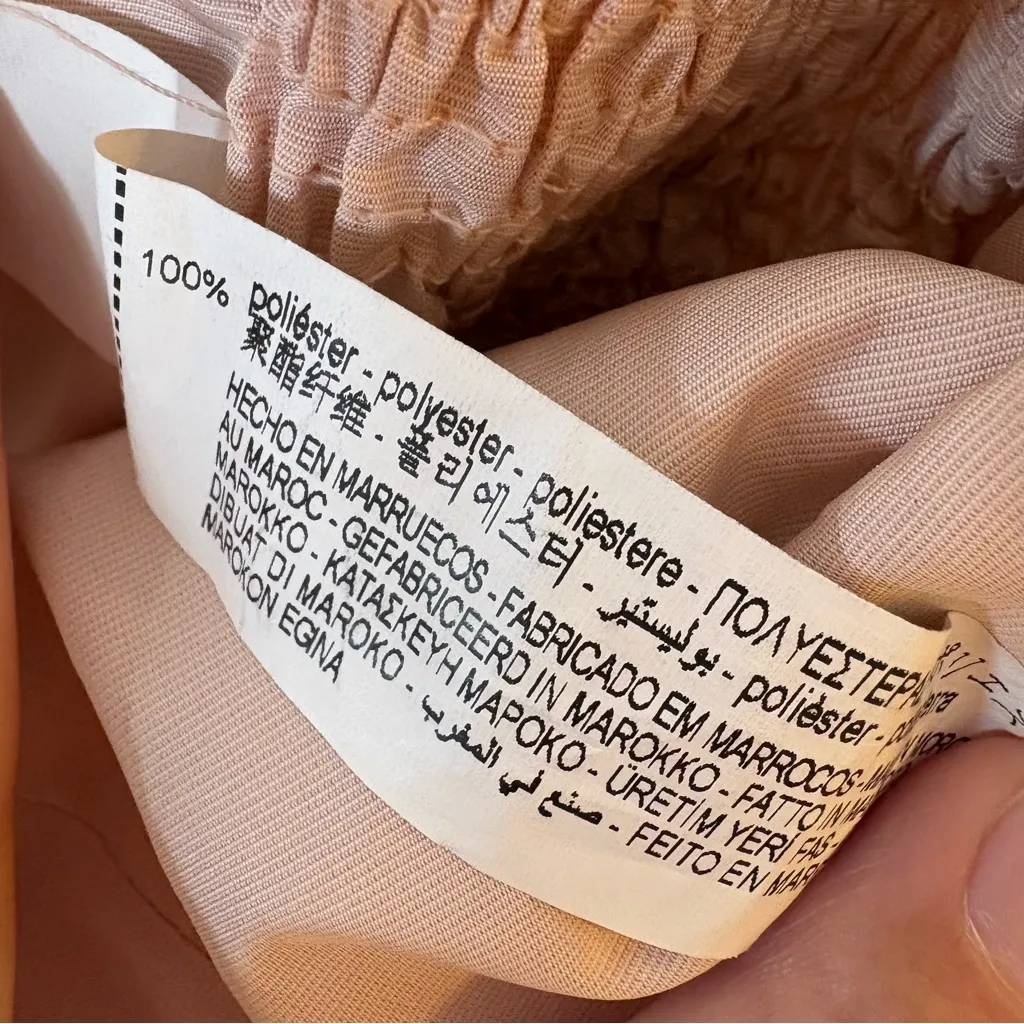 Zara Blush Pink Ruched Halter Crop Top Size Small‎ - Image 6