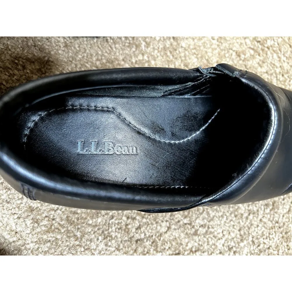 LL Bean women's shoes size 8 black leather nursing clogs - Image 6