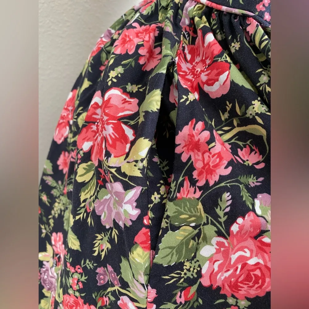 Vintage Laura Ashley Floral Sleeveless Cottagecore Maxi Tea Dress, 4 - Image 2