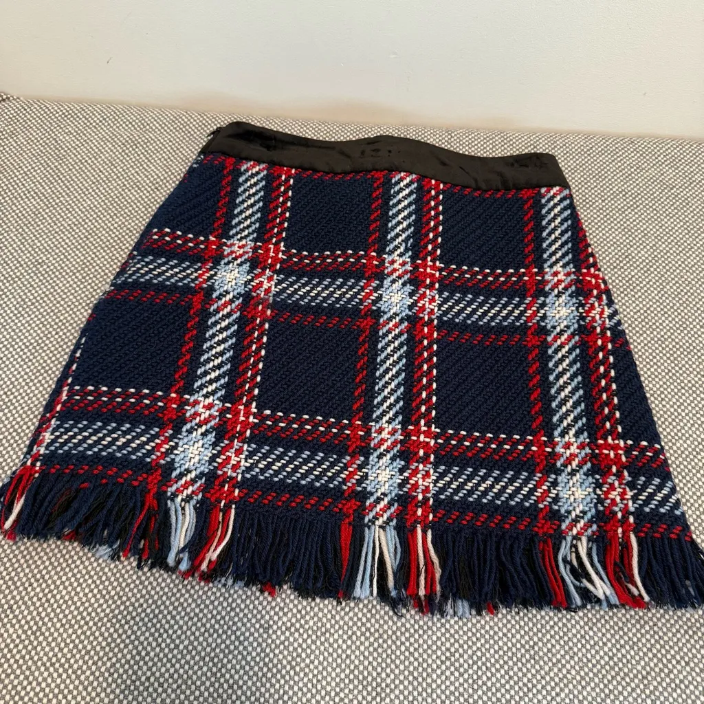 J.O.A. Plaid Fringe Skirt in size S - Image 2