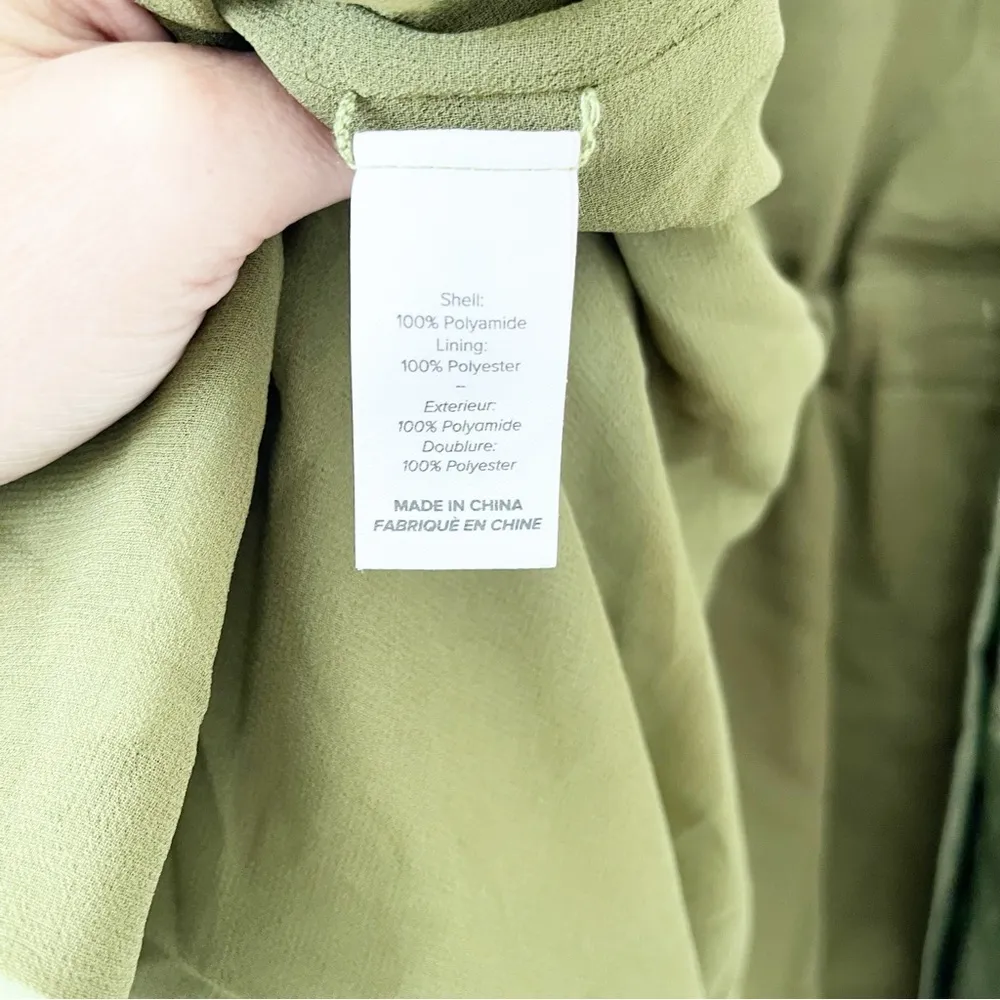 CINQ À SEPT Emeline Ruched Sleeve Jacket in Olive Green - Image 8