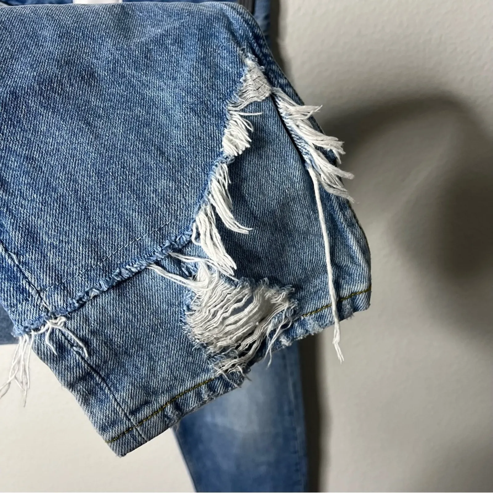 Boyish by Her Tommy High Rise Straight Leg Distressed Jeans Repulsion Wash 25 - Image 9