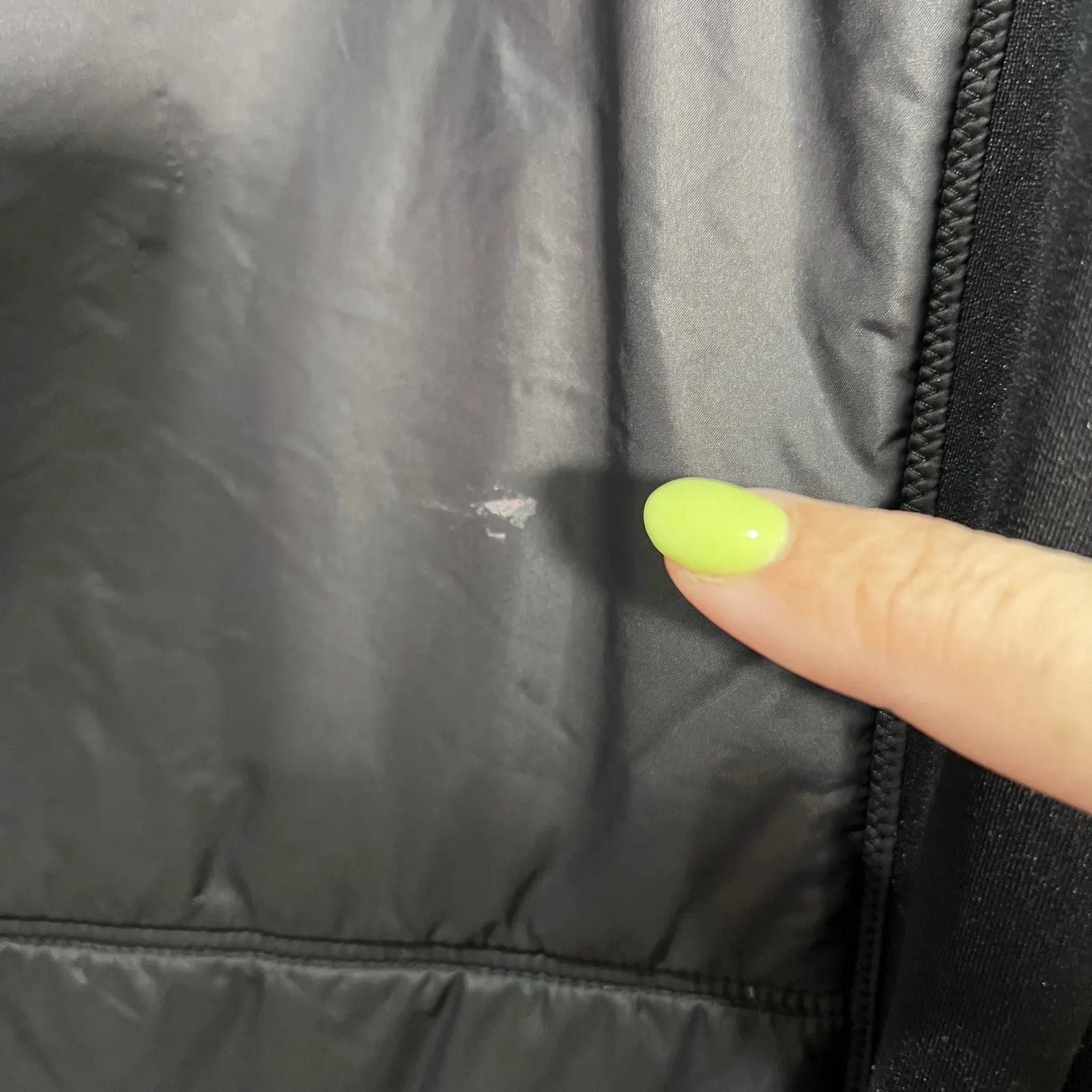 Athleta Women's Black Quilted Hooded Jacket Coat Puffer 1X Plus Size Fall Winter - Image 6