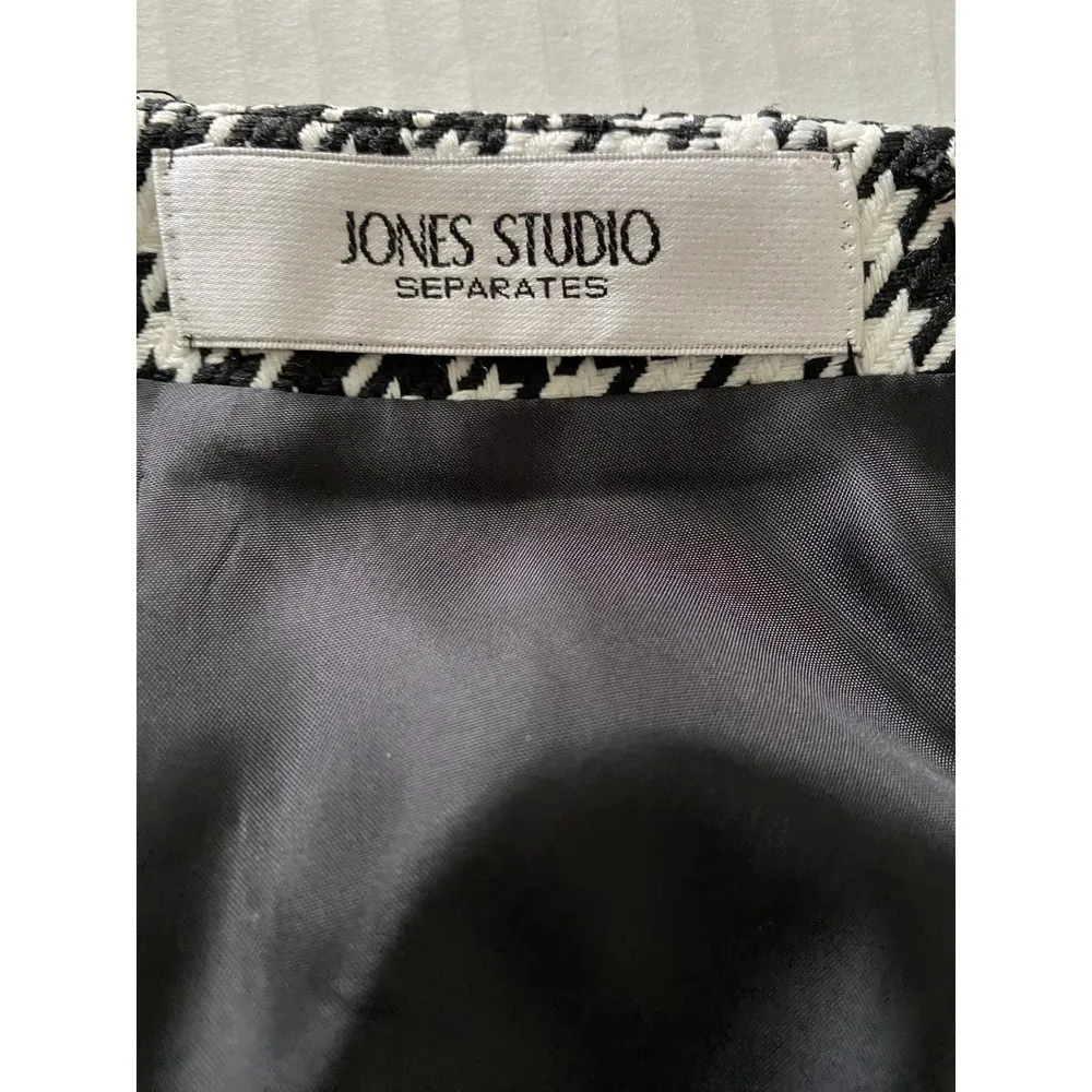Jones New York ✅ Separates 90's Houndstooth Mini Skirt Zipper Vintage No size Tag - Image 7