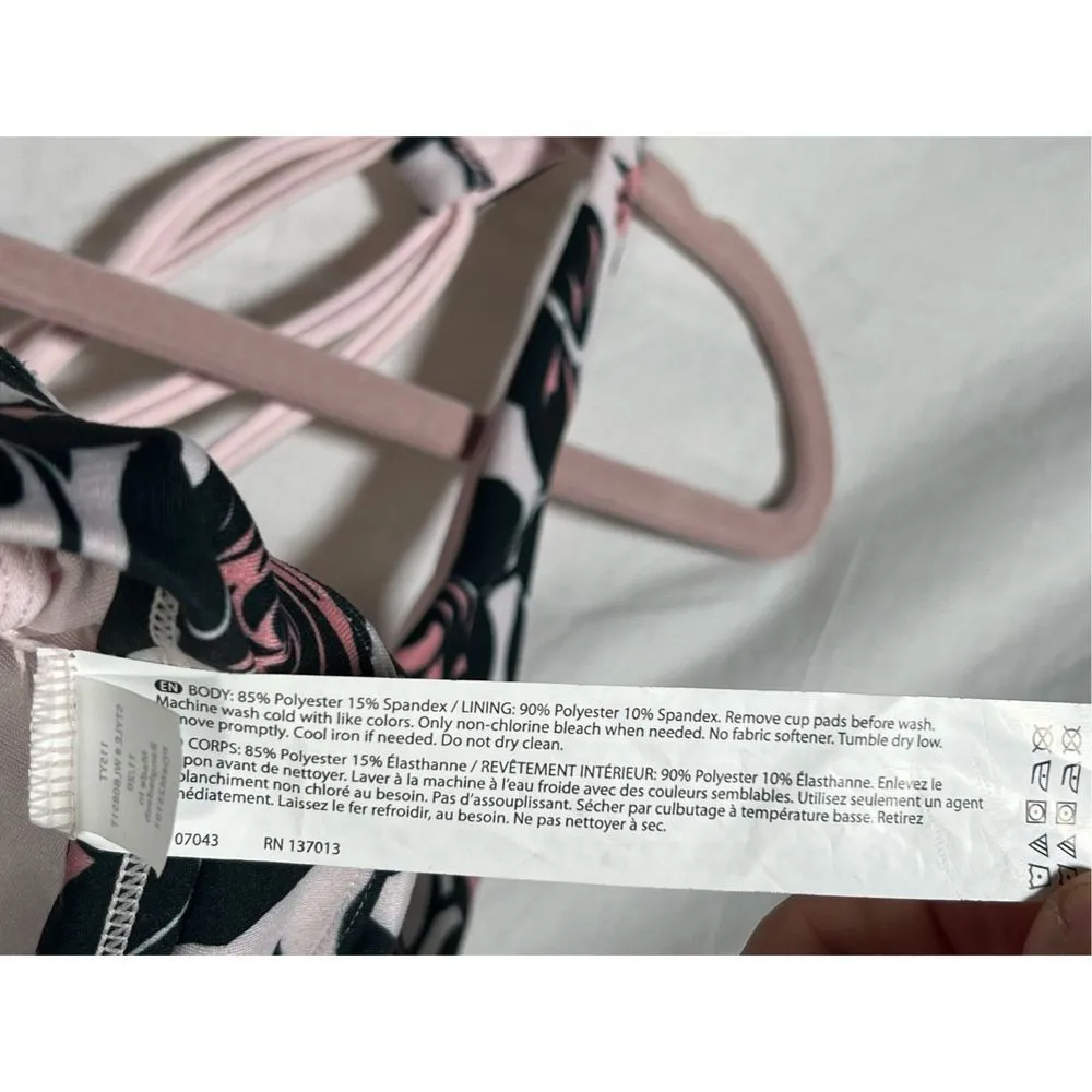 NWT Wildfox Sweat Women's Stretch Criss Cross Rose Floral Print Sports Brand New - Image 5